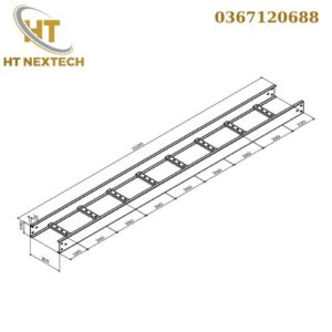 Bản vẽ kỹ thuật thang cáp 200x100
