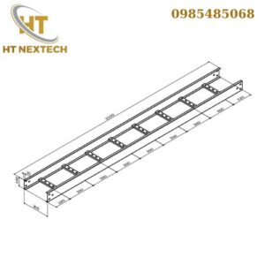 Bản vẽ kỹ thuật thang cáp 300X100