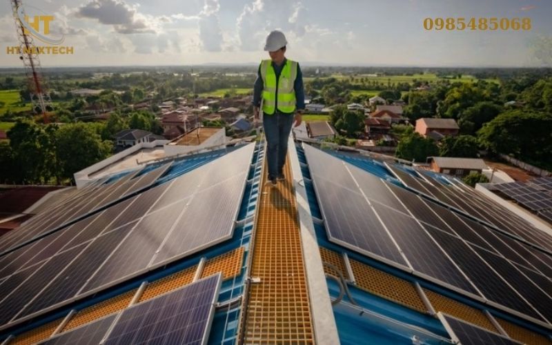 Sàn thao tác nhà xưởng solar đang được ứng dụng rộng rãi trong các dự án từ quy mô nhỏ đến hệ thống điện mặt trời công nghiệp