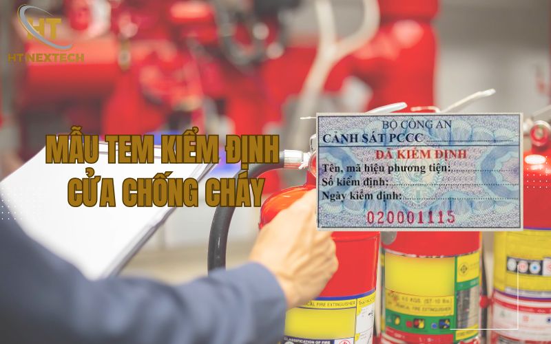 Mẫu tem kiểm định cửa chống cháy