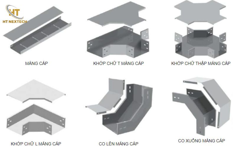 Thành phần của hệ thống máng cáp