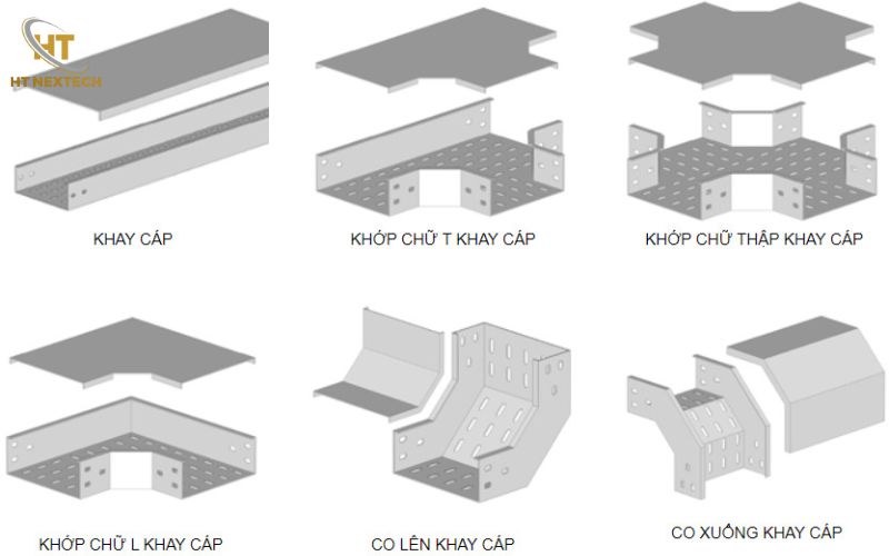 Các chi tiết lắp đặt khay cáp