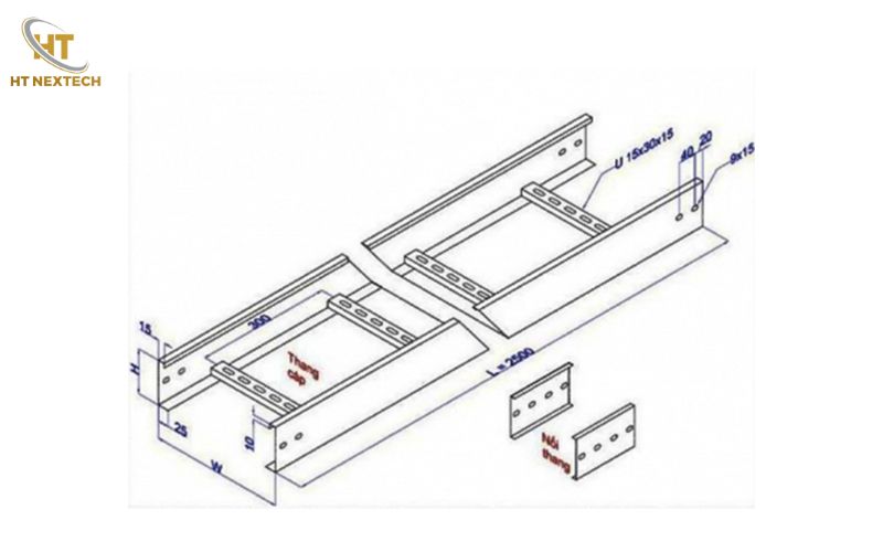 Thiết kế bản vẽ chi tiết máng cáp mạ nhúng nóng