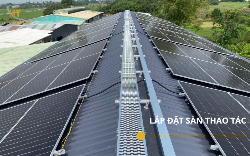 Lắp đặt sàn thao tác giúp bảo trì hệ thống điện mặt trời an toàn hơn