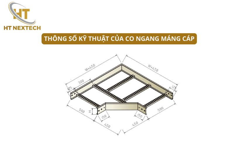 Thông số kỹ thuật của co ngang máng cáp