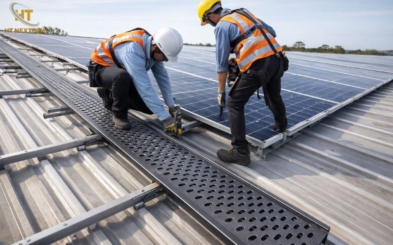 Sàn thao tác solar đảm bao an toàn lao động