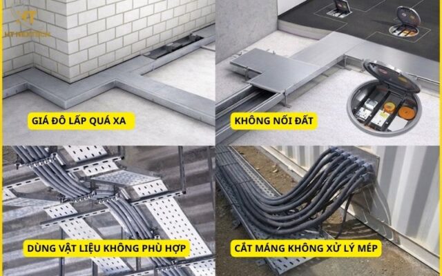 Những lỗi phổ biến khi lắp thang máng cáp