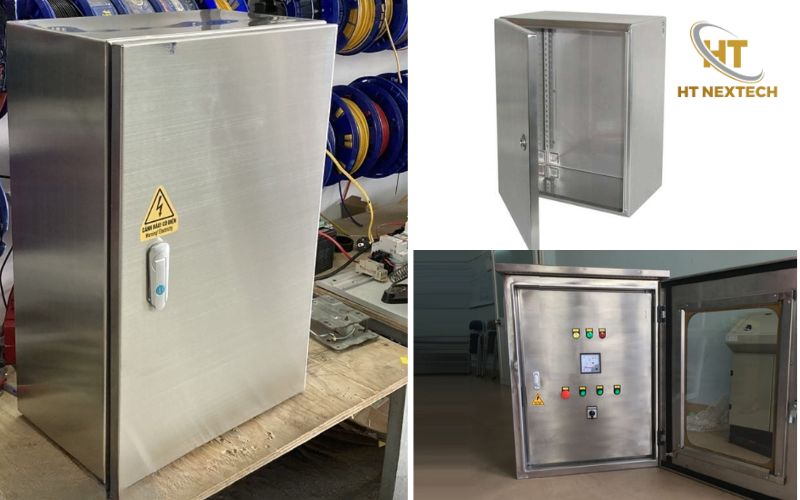 Vỏ tủ điện inox 304 được sử dụng trong hệ thống xử lý nước