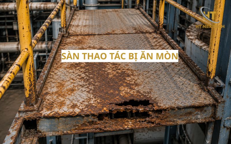 Sàn thao tác bị ăn mòn