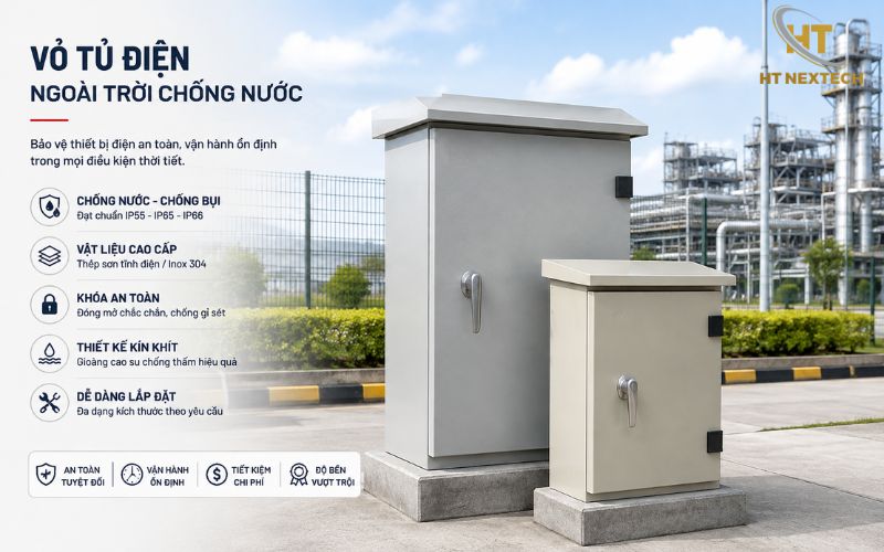 Vỏ tủ điện bảo vệ thiết bị điện khỏi nước và bụi