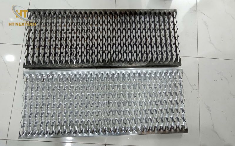 Hình dạng và cách bố trí lỗ dập trên sàn thao tác kim cương